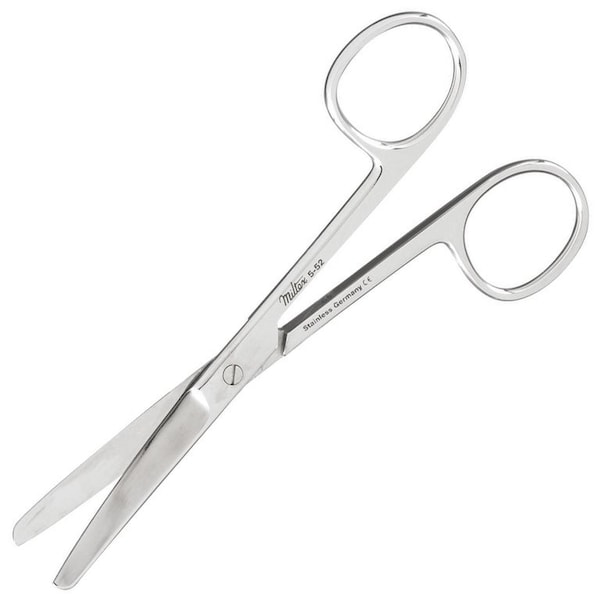 Vantage Operating Scissors, 4.5in, Curved with Blunt/Blunt Tip